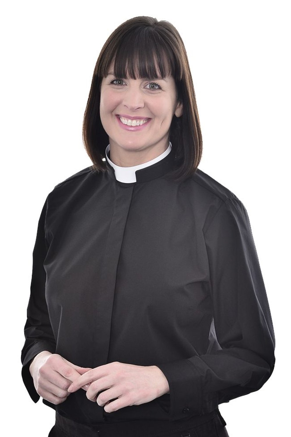 Women's Tonsure Clerical Shirt - Black