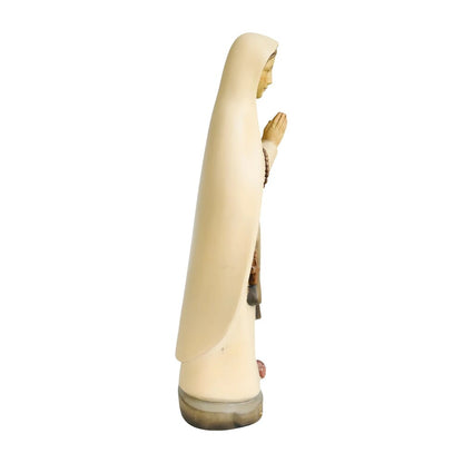 Our Lady of Lourdes Statue and Figurine in Hand-carved Val Gardena Wood