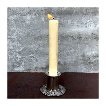 Small Celtic Pewter Candle Holder