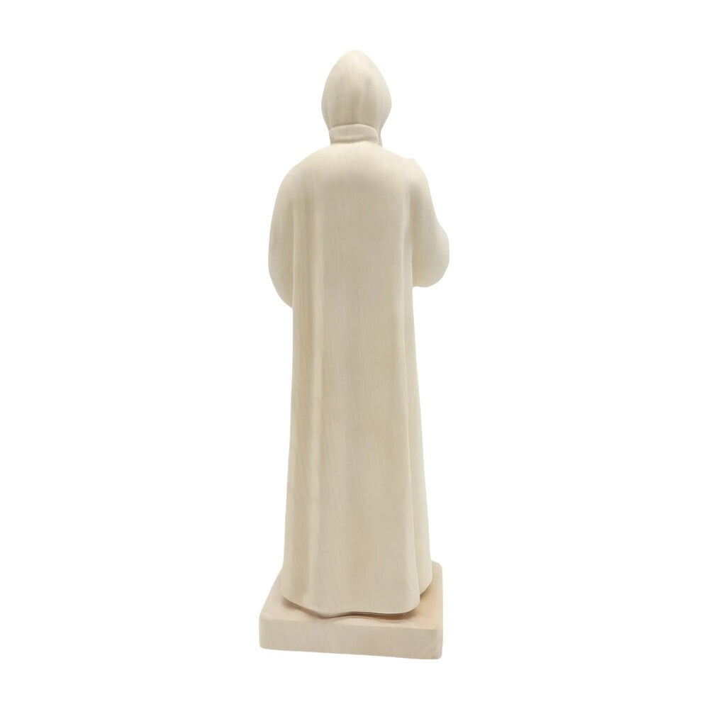 St. Charbel Makhlouf Statue in Hand-Carved Wood Val Gardena