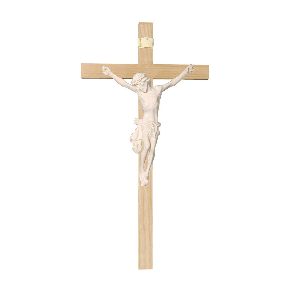 Crucifix Val Gardena Wooden Sculpture – Hand-Painted Christ