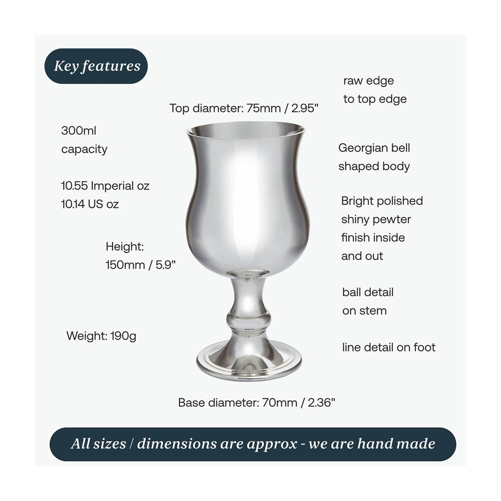 Large Georgian Pewter Chalice