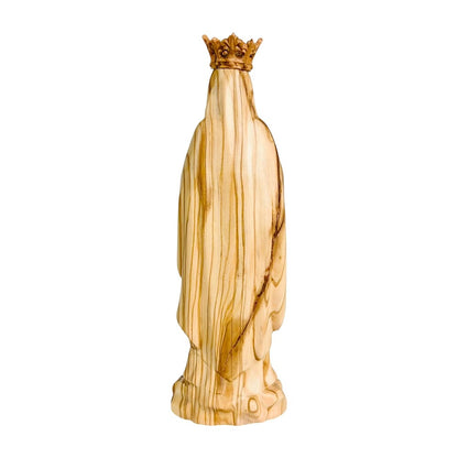 Statue Our Lady of Lourdes Immaculate Conception in Val Gardena Wood with Crown