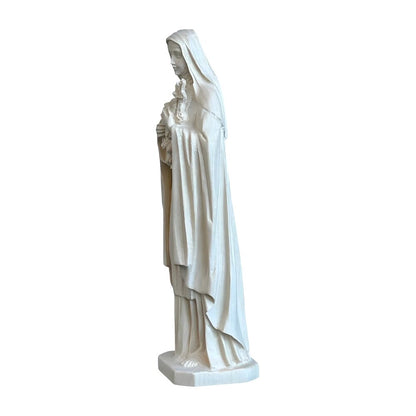 Statue of Saint Thérèse of Lisieux in hand-carved and hand-painted wood