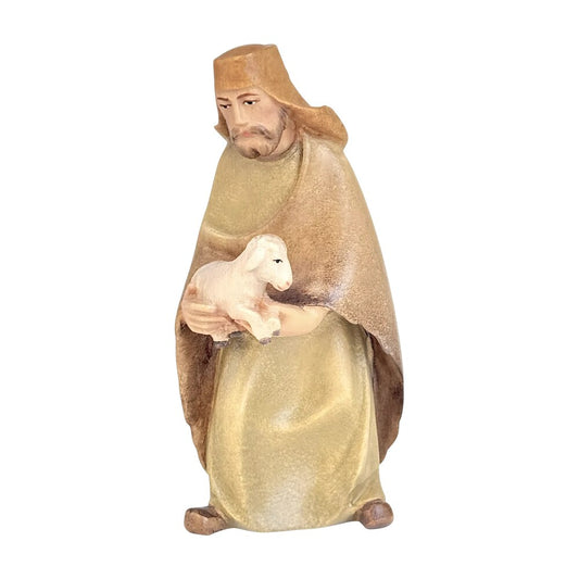 Shepherd with Lamb in Maple Wood