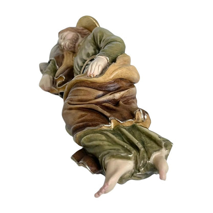 Sleeping St. Joseph Sculpture in Val Gardena Wood Dolfi