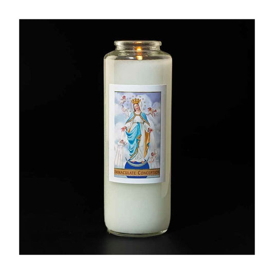 6 Day Immaculate Conception Glass Devotional Light