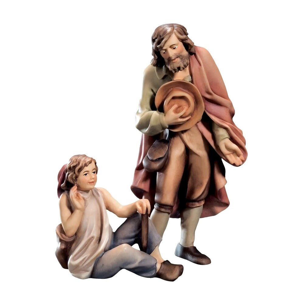 Shepherd and Young Boy - Maple Wood