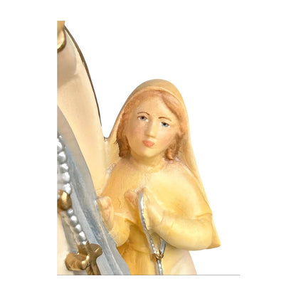 Statue of Our Lady of Lourdes with Saint Bernadette in Wood, Val Gardena