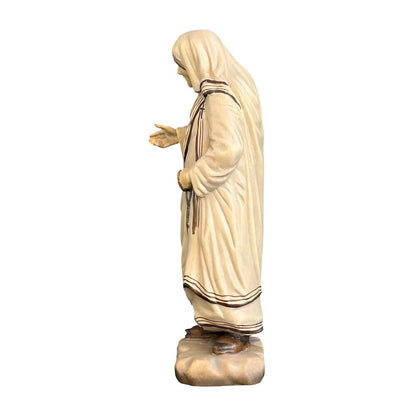 Saint Teresa of Calcutta Statue in Maple and Lime Wood Val Gardena