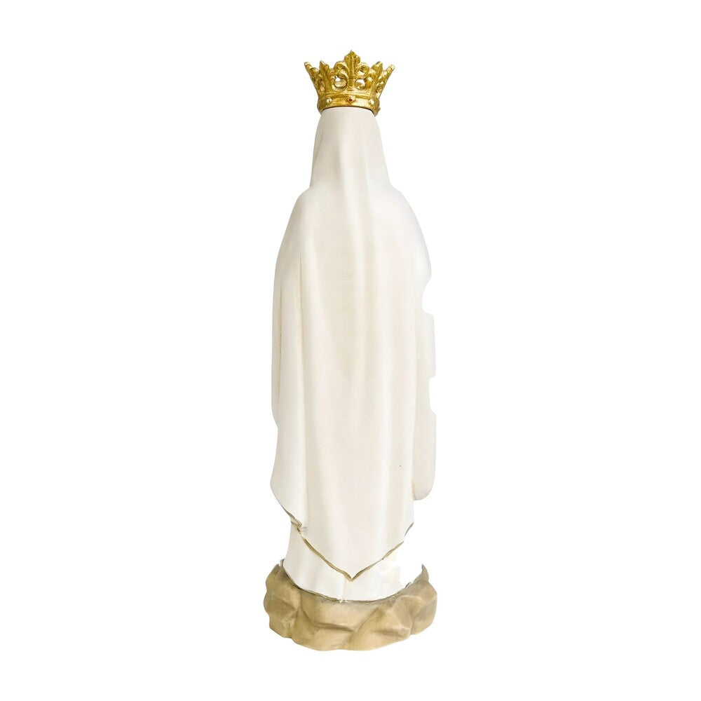Statue Our Lady of Lourdes Immaculate Conception in Val Gardena Wood with Crown