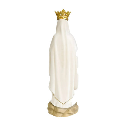Statue Our Lady of Lourdes Immaculate Conception in Val Gardena Wood with Crown