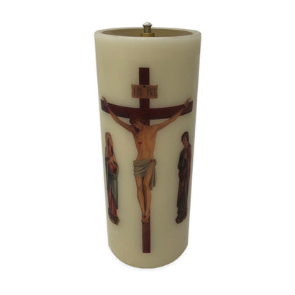 Nylon Oil Candle with Crucifixion Group Transfer