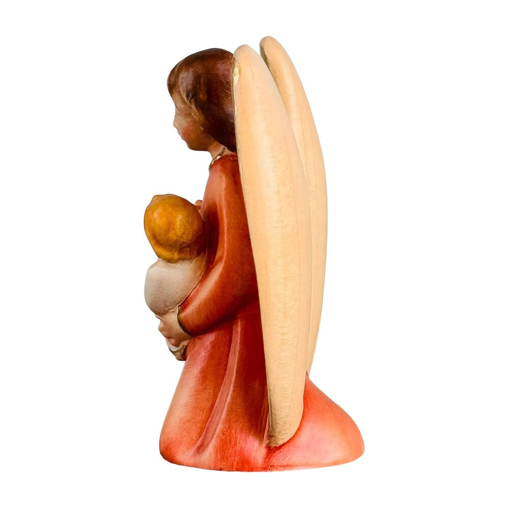 Guardian Angel with Child Hand-carved in Maple Wood