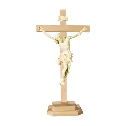 Corpus Christi with Cross and Wooden Base, Handcrafted in Val Gardena