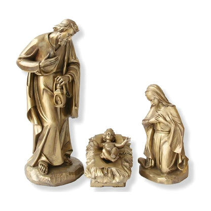 Nativity Val Gardena in Fiberglass | Monumental Holy Family Sculpture