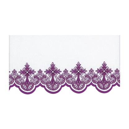Purple Silk Embroidered Altar Cloth - Design BV508P