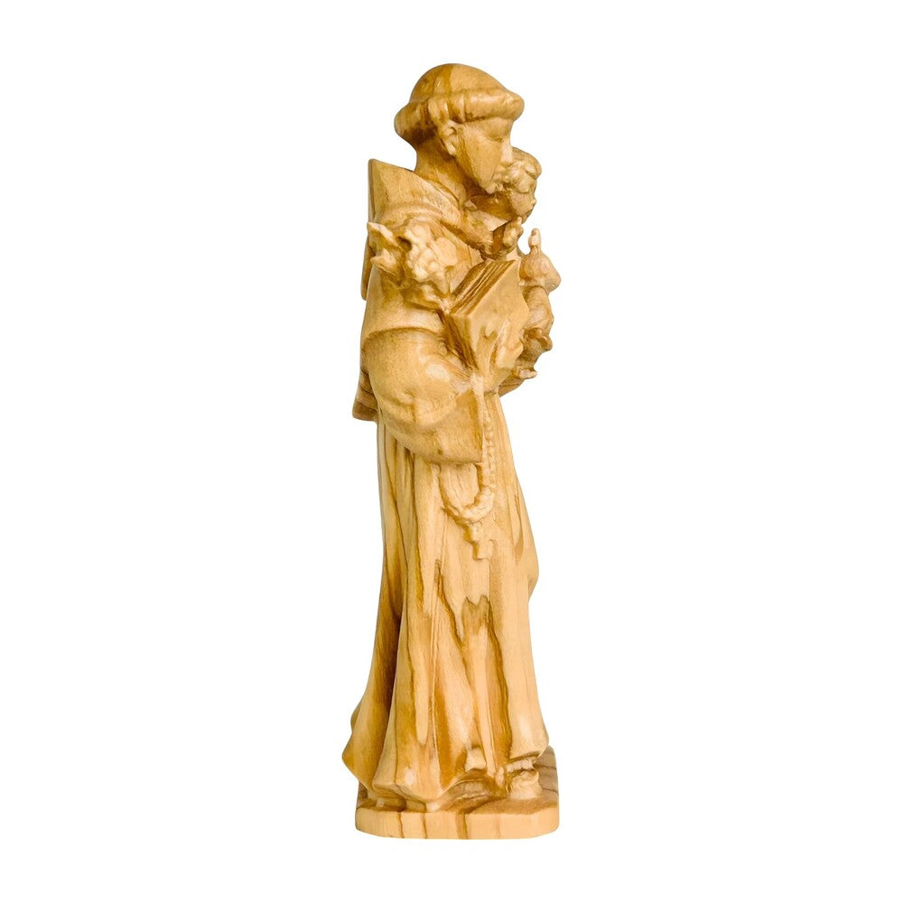 Saint Anthony of Padua and Infant Jesus statue carved in wood