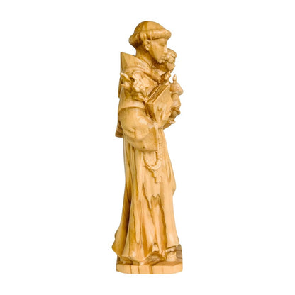 Saint Anthony of Padua and Infant Jesus statue carved in wood