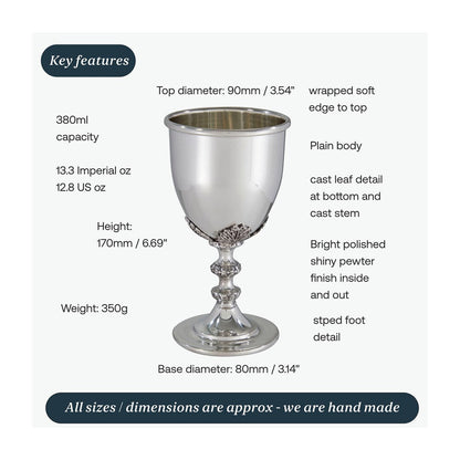 Dionysus Large Pewter Chalice