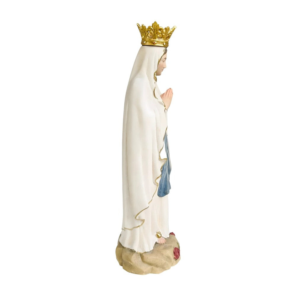 Statue Our Lady of Lourdes Immaculate Conception in Val Gardena Wood with Crown