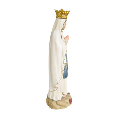 Statue Our Lady of Lourdes Immaculate Conception in Val Gardena Wood with Crown