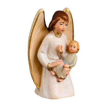 Guardian Angel with Child Hand-carved in Maple Wood