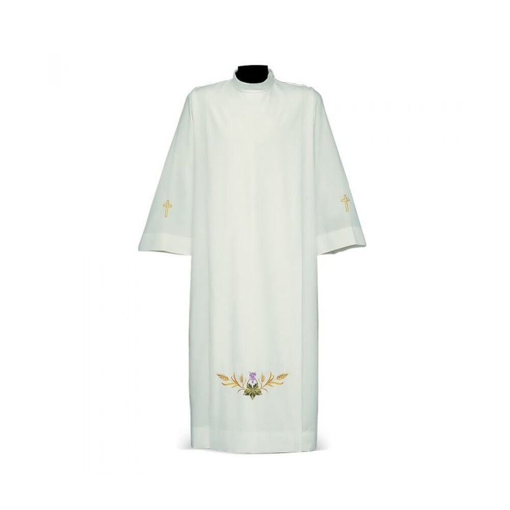 Vite e Grano Embroidered Alb with Wheat & Vine Motif