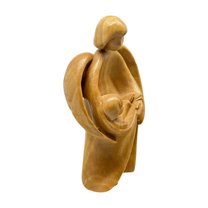 Guardian Angel Sculpture with Child | Sacred Handicrafts Val Gardena
