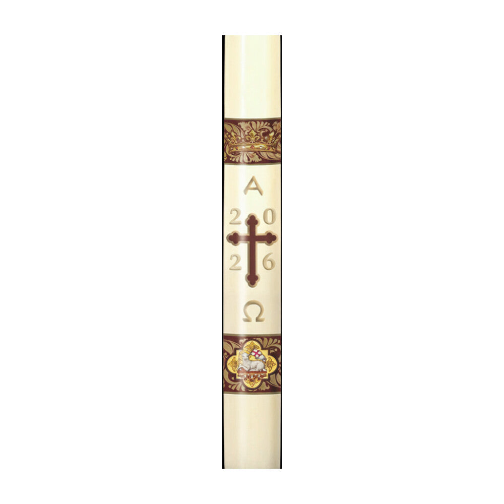 51% Beeswax Agnus Dei Paschal Candle