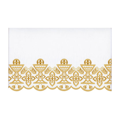 Gold or White Silk Embroidered Altar Cloth - Design BV3108