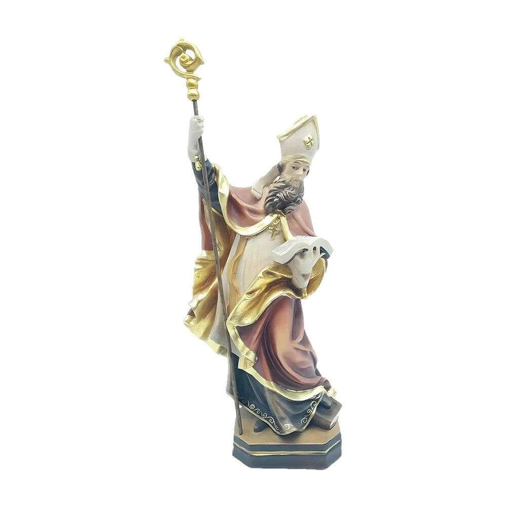 Sculpture Saint Conrad Bishop with Crozier and Lamb