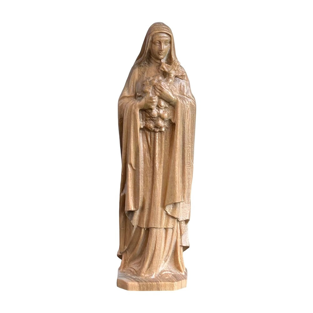 Statue of Saint Thérèse of Lisieux in hand-carved and hand-painted wood