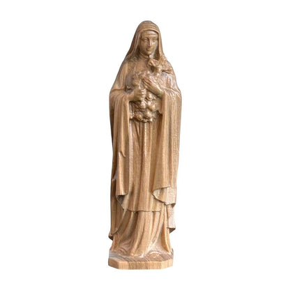 Statue of Saint Thérèse of Lisieux in hand-carved and hand-painted wood