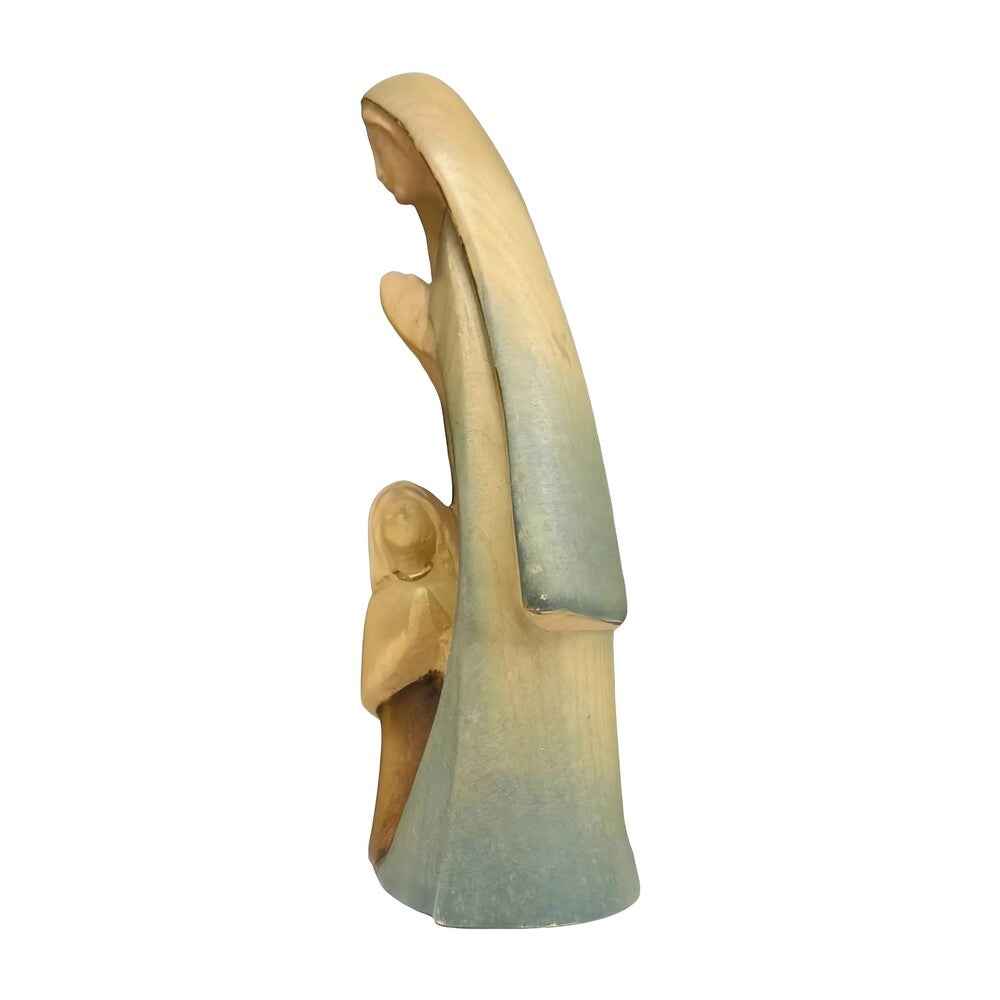 Our Lady of Lourdes Statue in Hand-Carved Wood Val Gardena