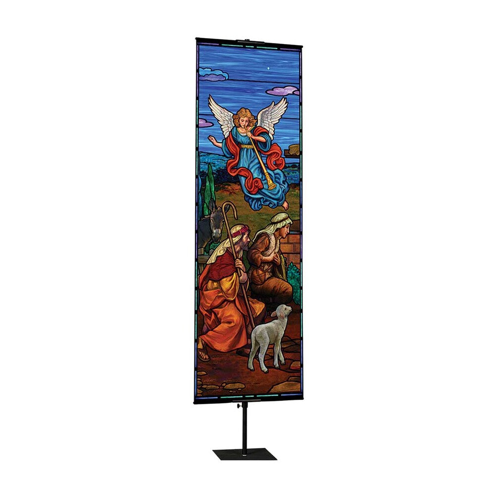 Stained Glass Nativity Banner Set