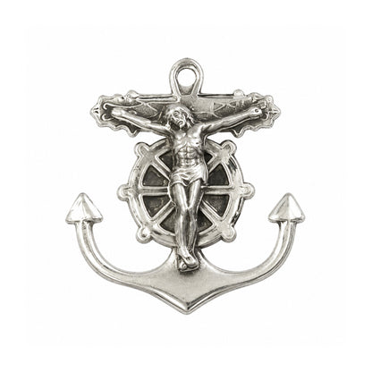 Anchor Crucifix Medal