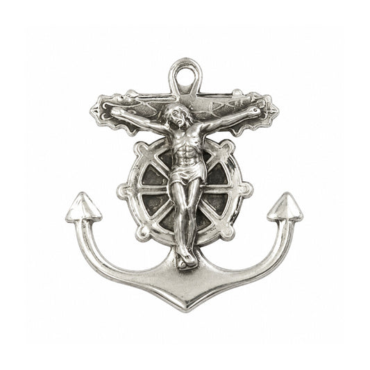 Anchor Crucifix Medal
