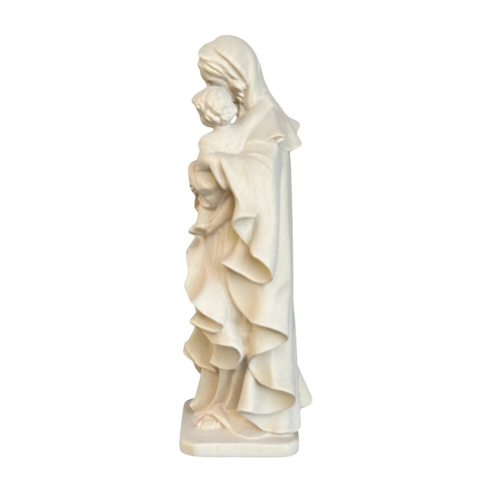 Our Lady of the Heart with Child statue in carved wood from Val Gardena