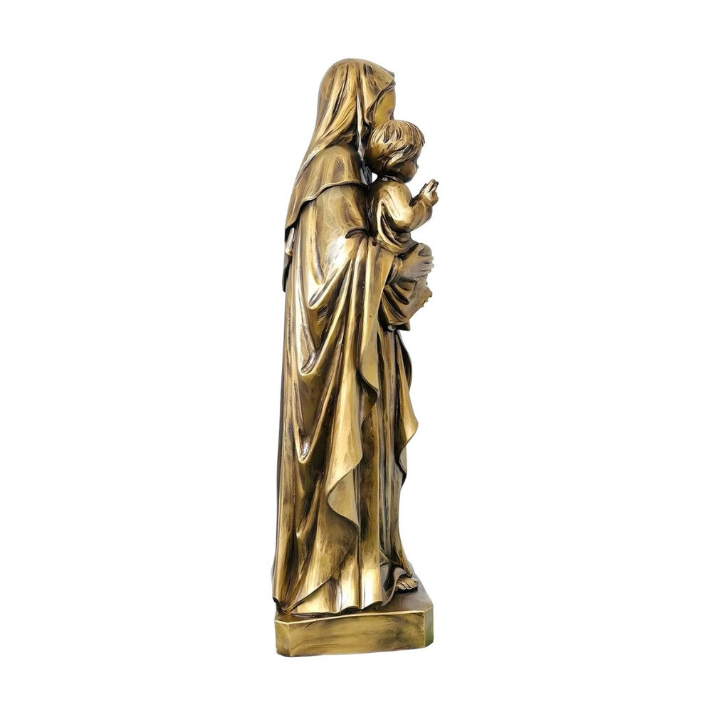 Statue Madonna with the Child Jesus in Artistic Fiber for Val Gardena