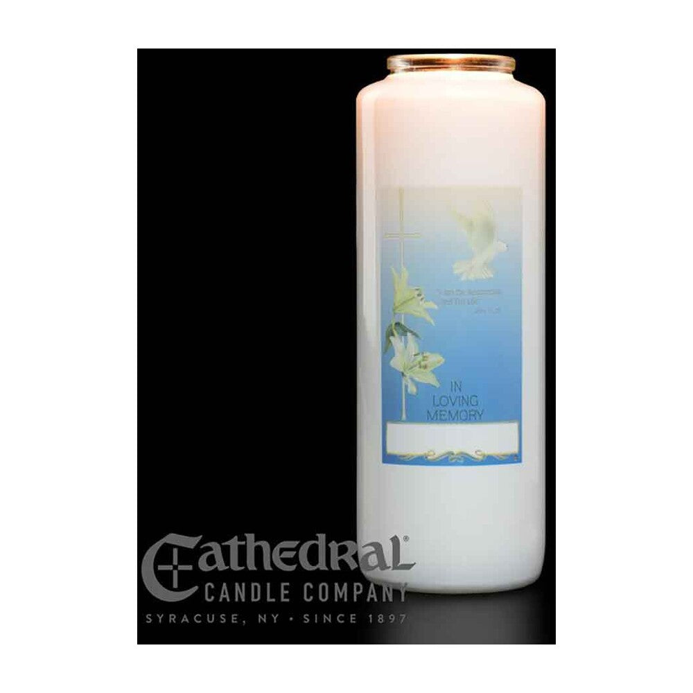 6 Day In Loving Memory Glass Devotional Light