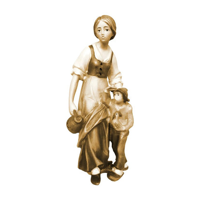 Shepherdess and Child - Maple Wood