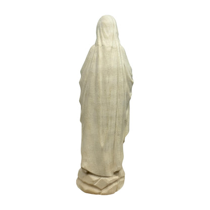 Hand-carved Lourdes Madonna statue in maple and linden wood