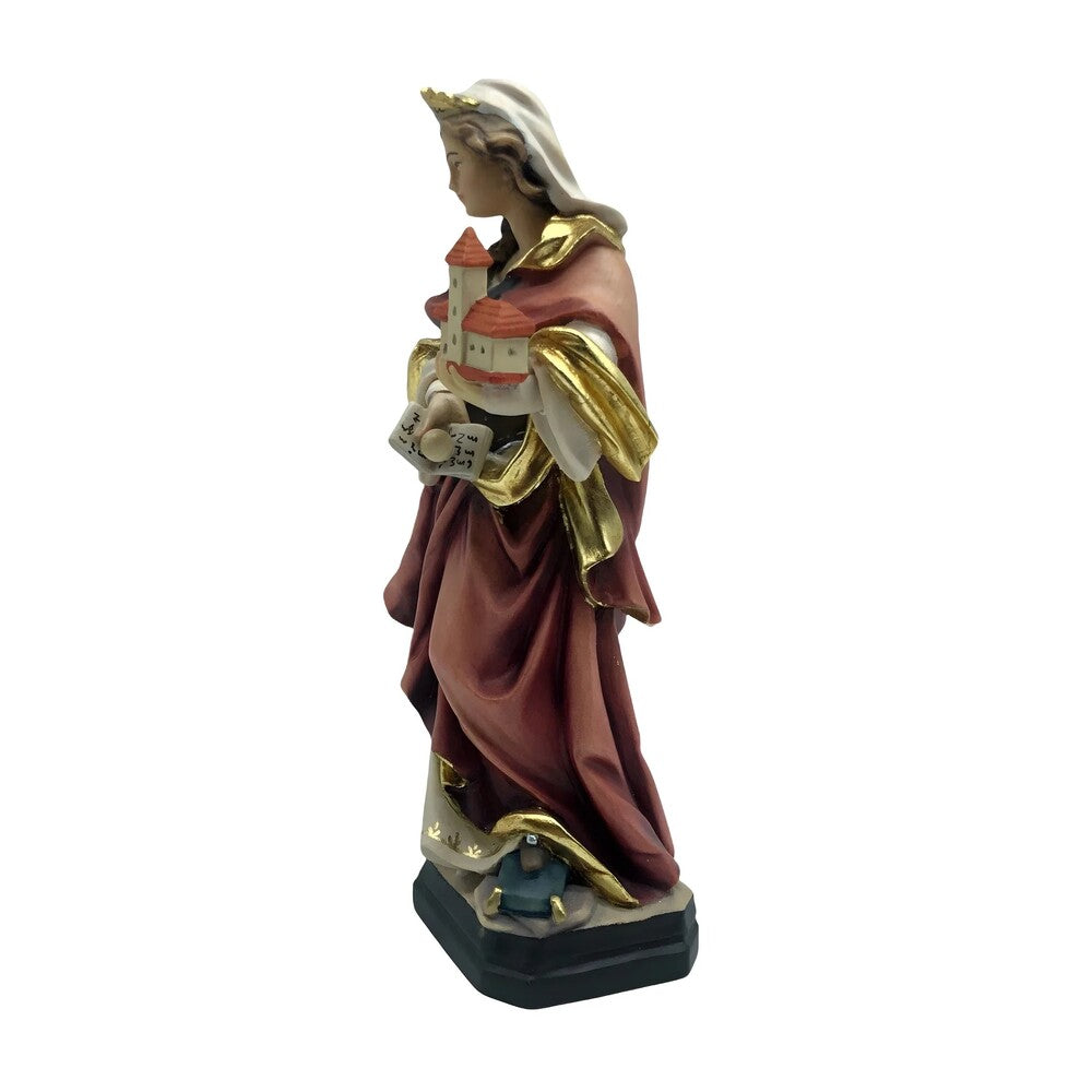 Wood Sculpture Saint Matilda, Queen and Founder, Val Gardena