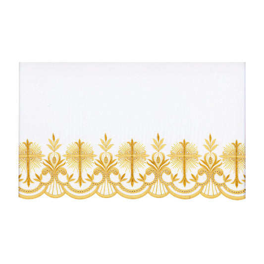 Gold or White Silk Embroidered Altar Cloth - Design BV1608