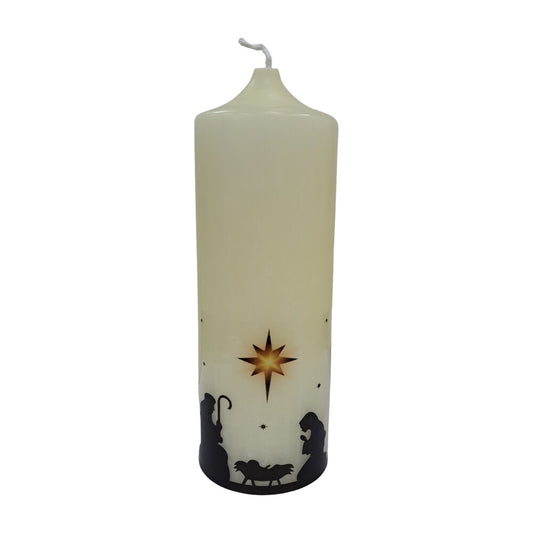 3" x 12" Home Christmas Panoramic Candle