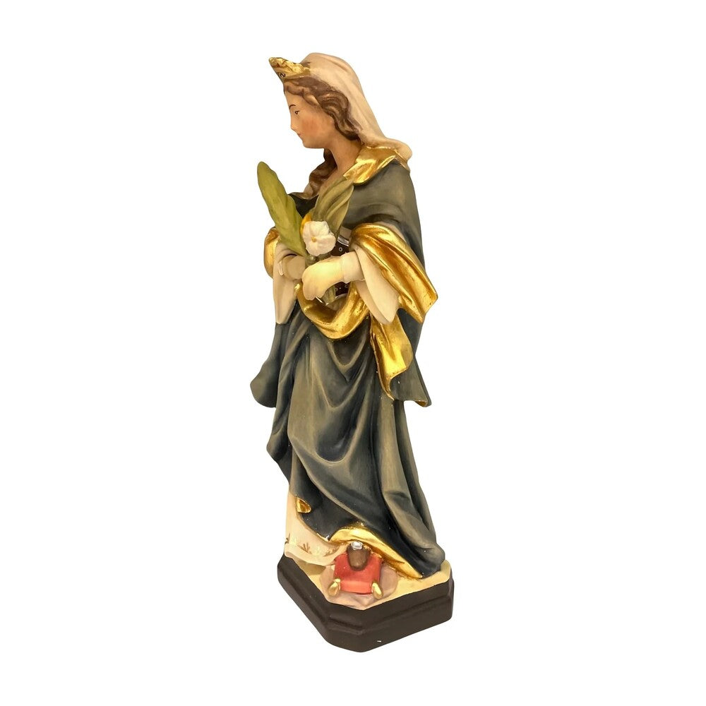 Saint Dorothy Statue in Hand-Carved Wood | Val Gardena Crafts