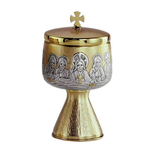 7 3/4" High Last Supper Brass Ciborium