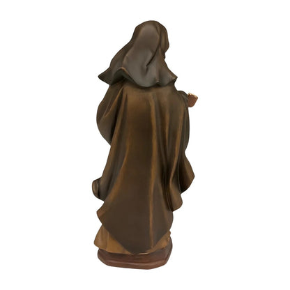 Sculpture Saint Catherine of Siena in Val Gardena Wood, Hand-Painted