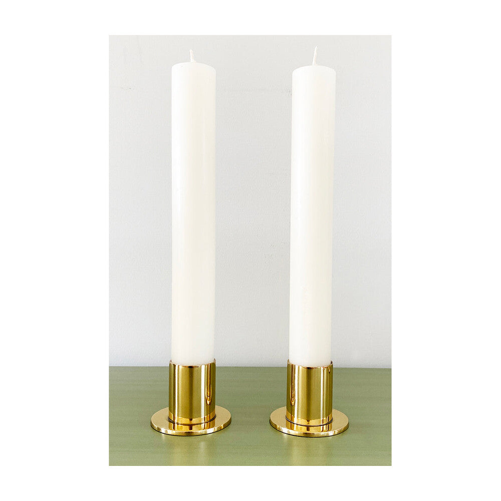 1 1/2" Diameter Solid Brass Candle Holder